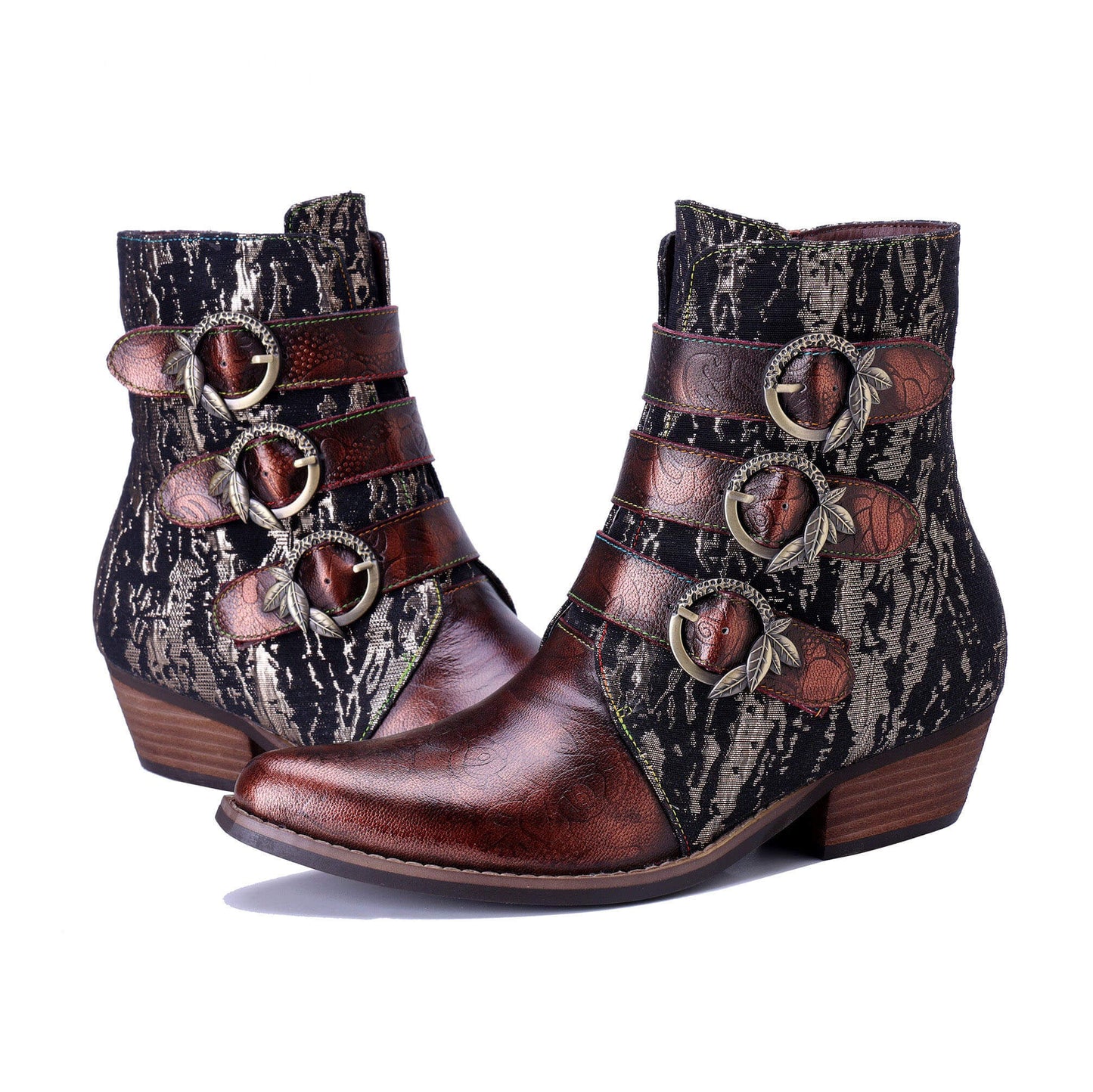 Straps Rebel Ankle Boots