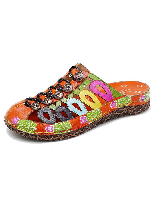 Vintage Handmade Colorful Sandals