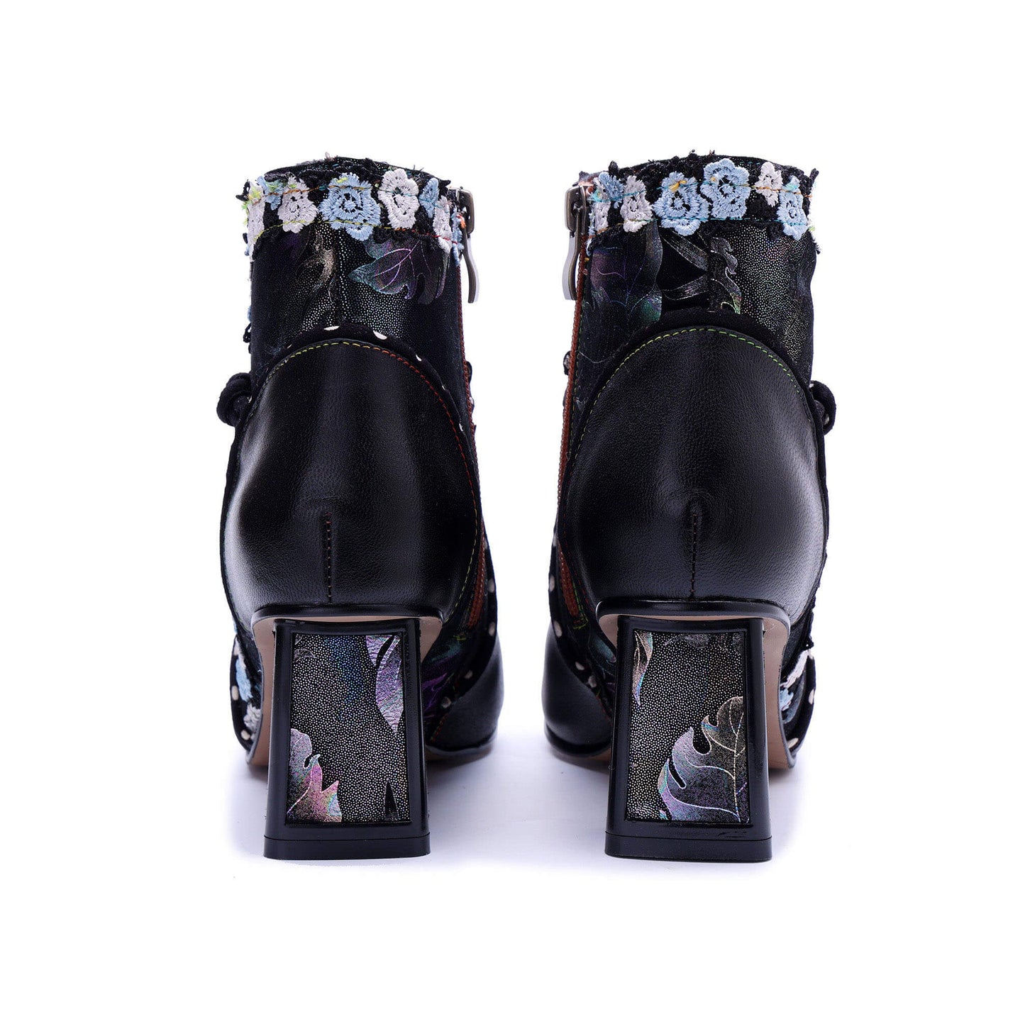 Midnight Bloom Ankle Boots