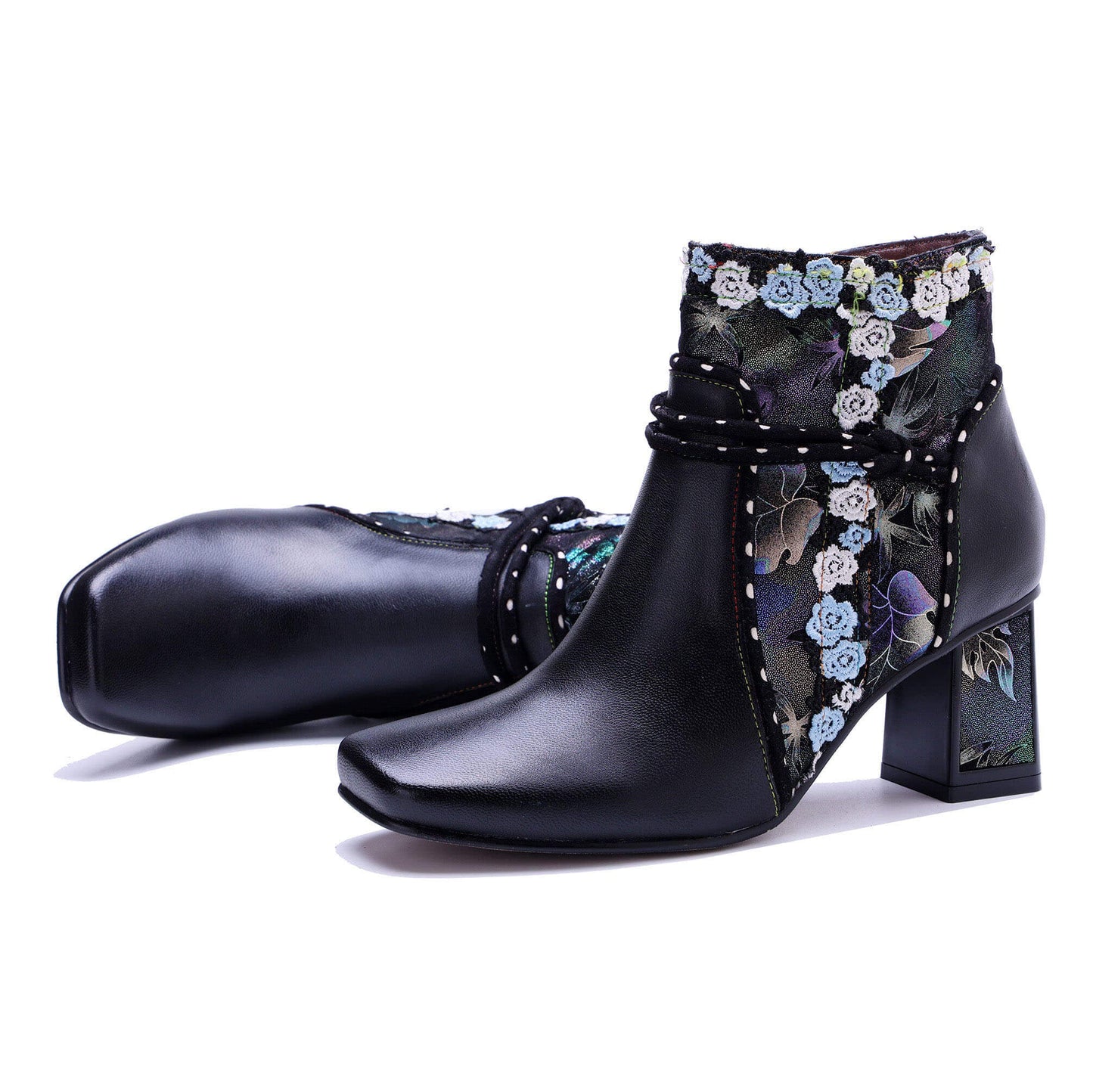 Midnight Bloom Ankle Boots