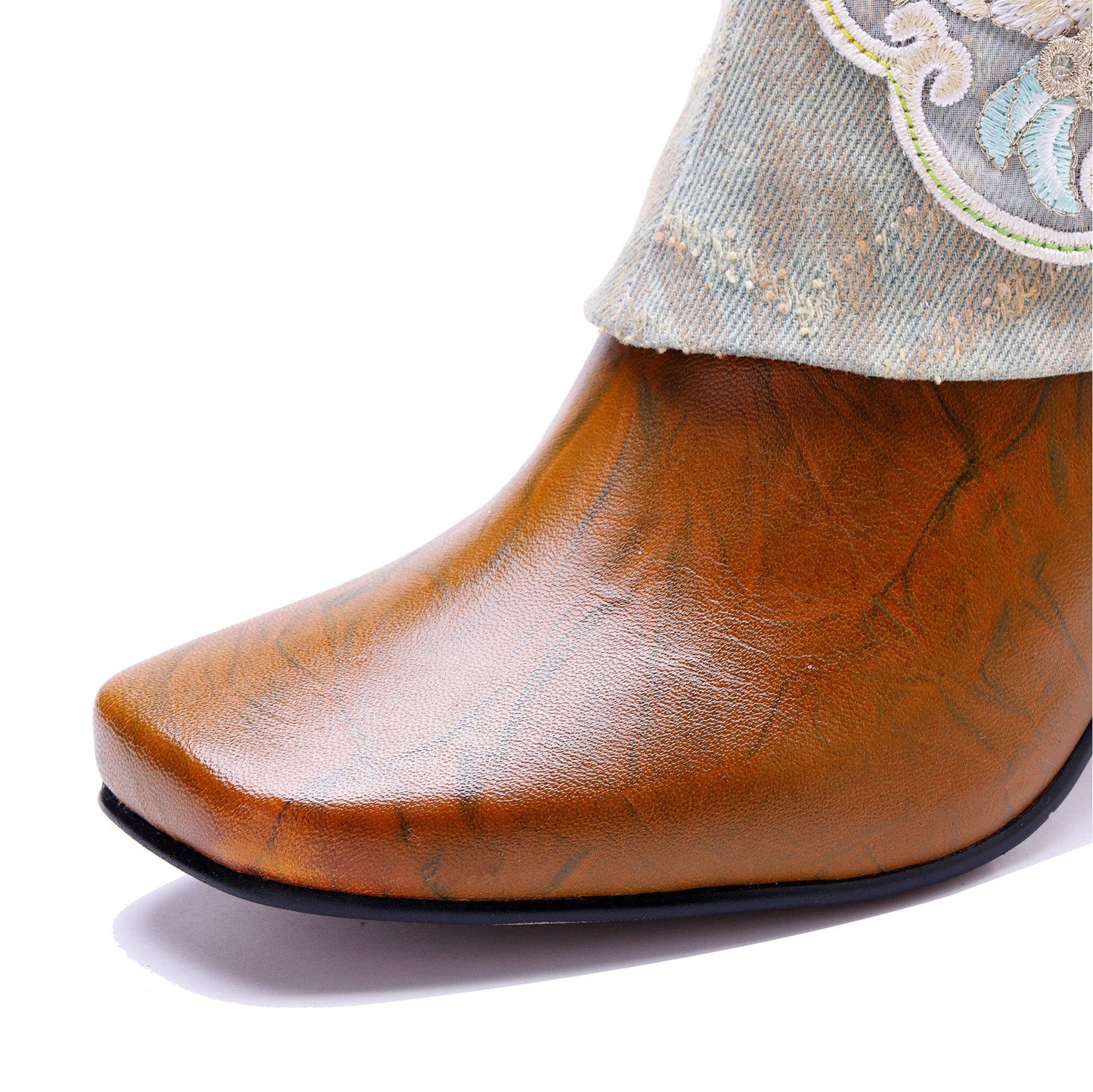 Unique Collar Ankle Boots