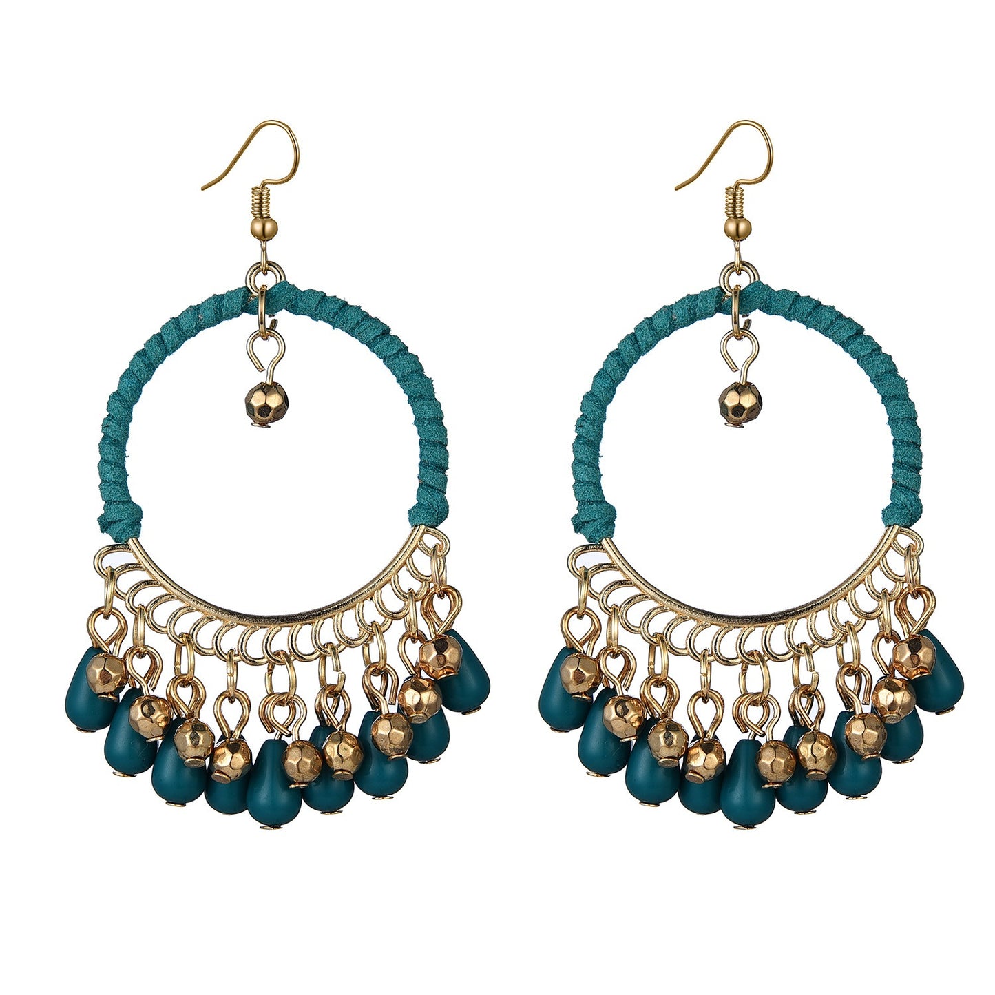 Boho Handmade Woven Tassel Earrings