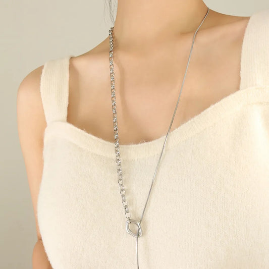 Titanium Steel Chain Necklace OT Closure