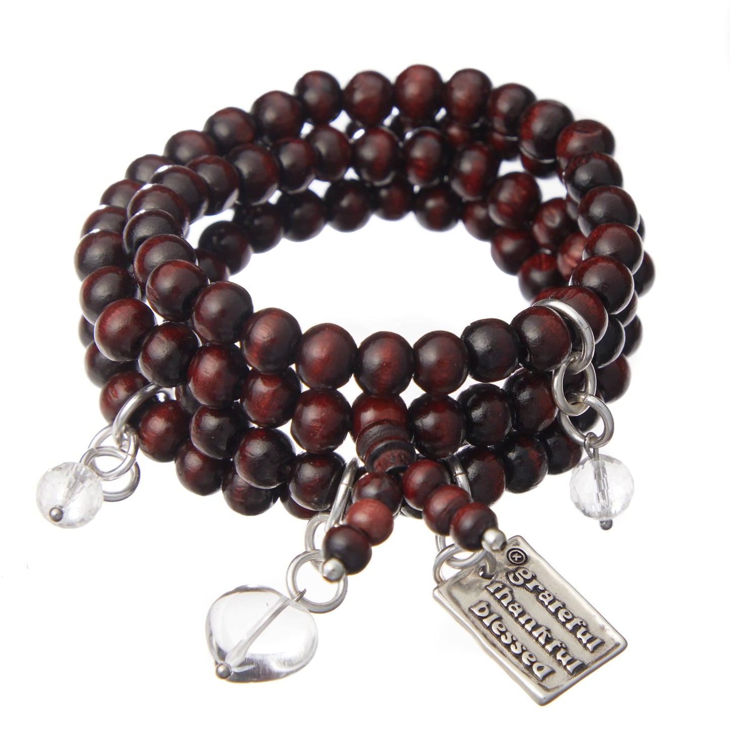 Grateful Thankful Blessed Wrap Bracelet or Necklace