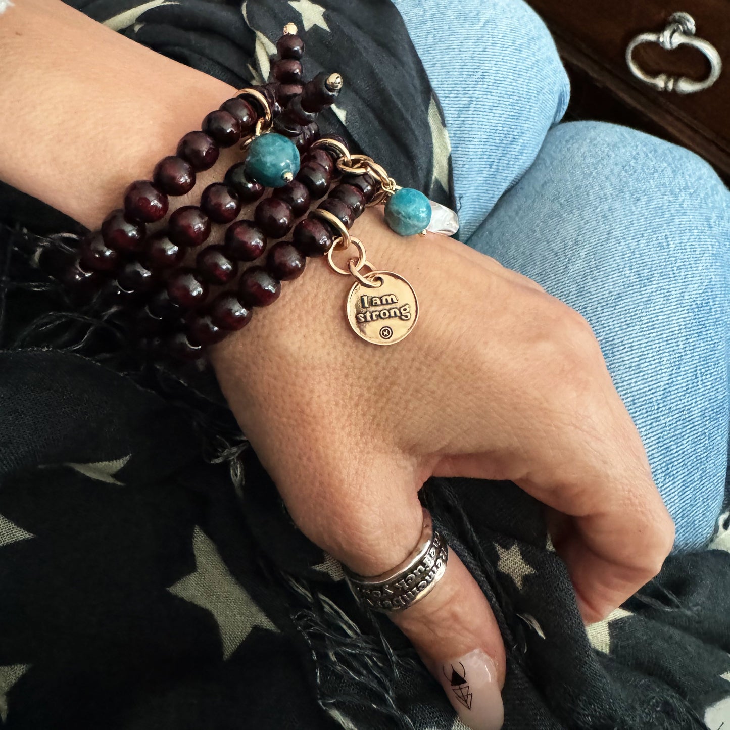 I Am Strong Wrap Bracelet or Necklace