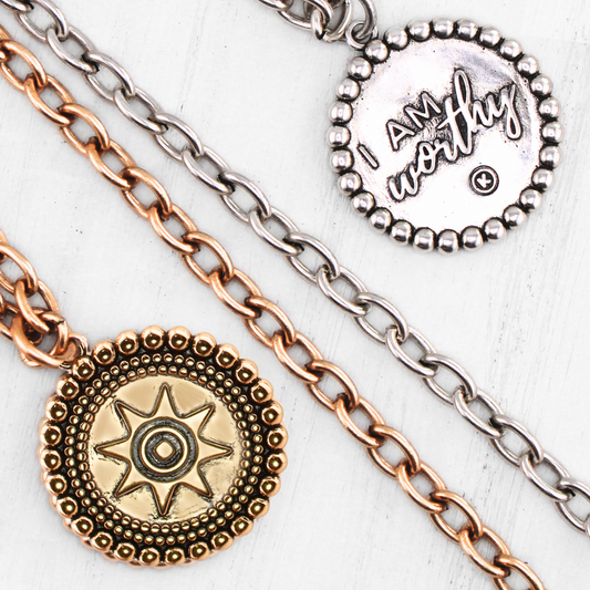 I Am Worthy Sun Essential Necklace