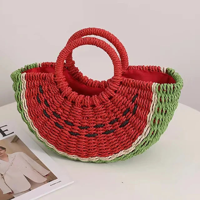 Watermelon Straw Handbag