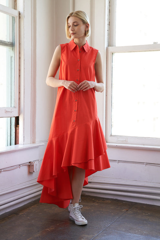 Looking My Way Woven Midi Dress