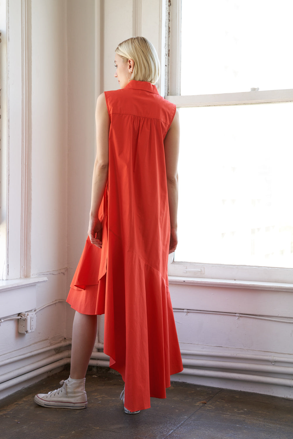 Looking My Way Woven Midi Dress