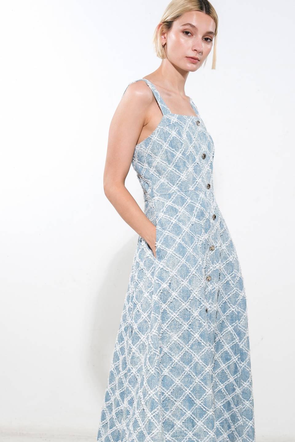 Made To Belive Denim Midi Dress