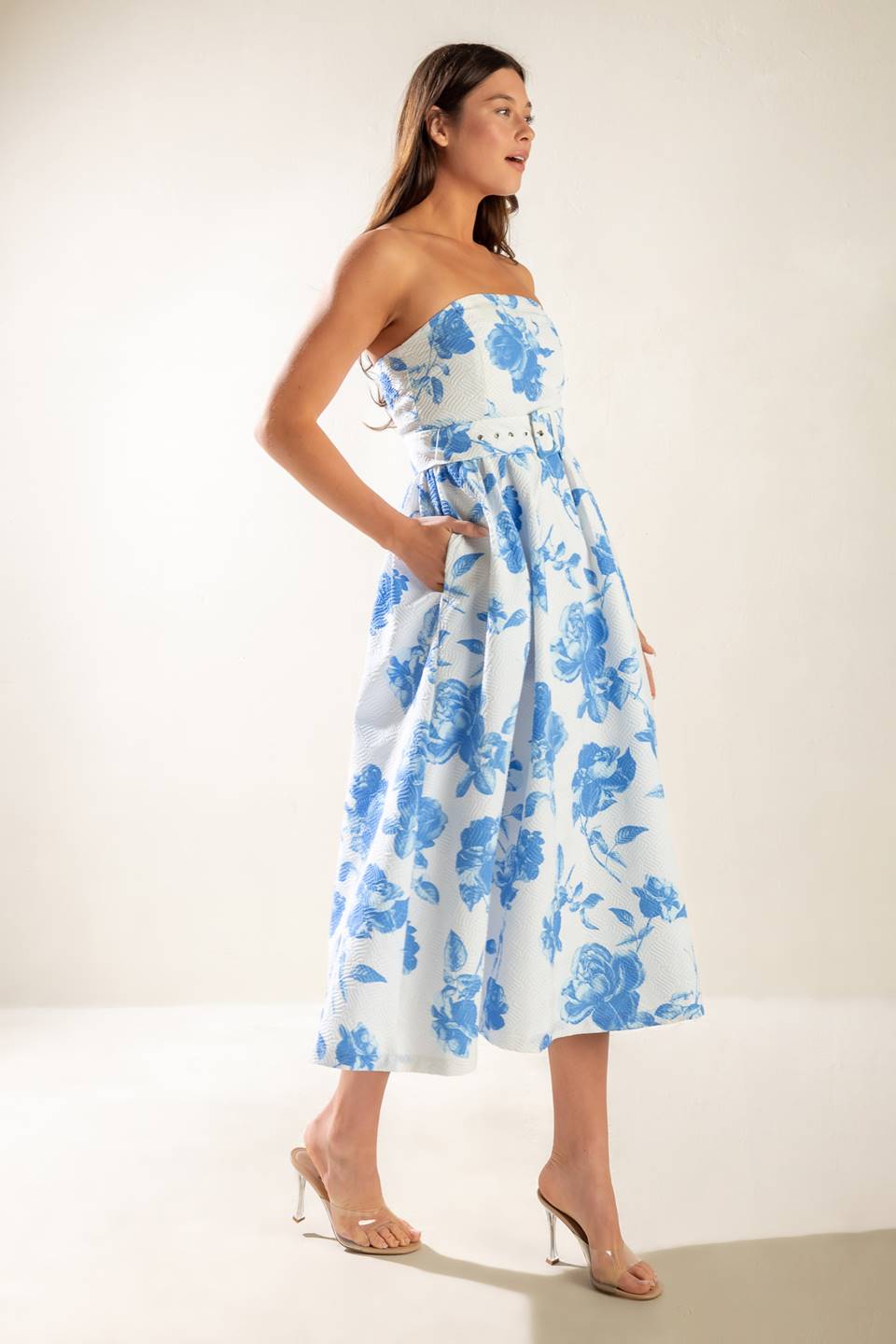 Honestly Love Woven Midi Dress