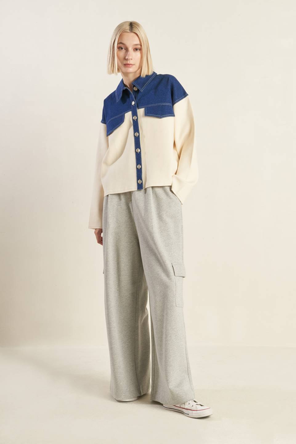 Sweet Harmony Denim Combo Jacket
