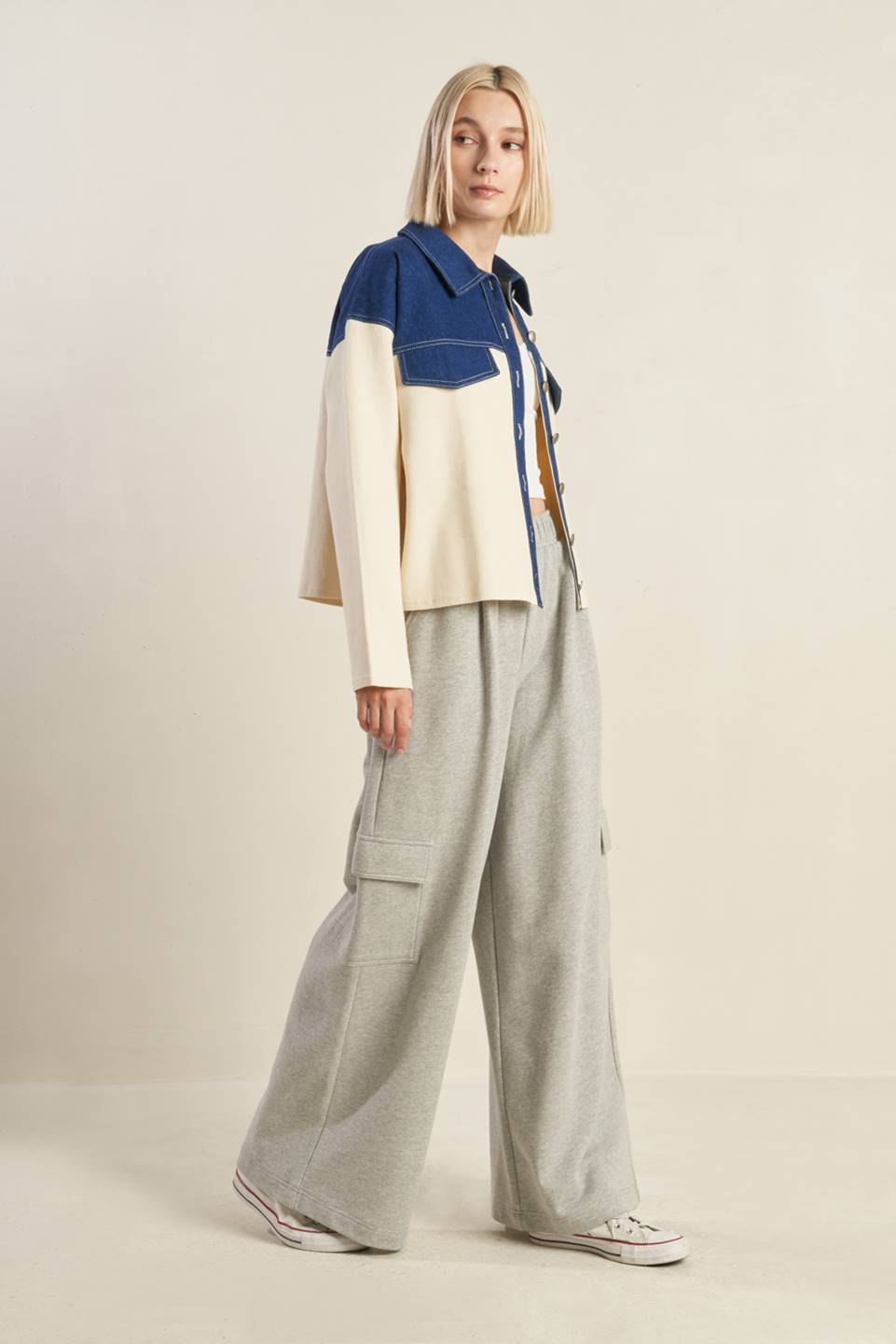 Sweet Harmony Denim Combo Jacket