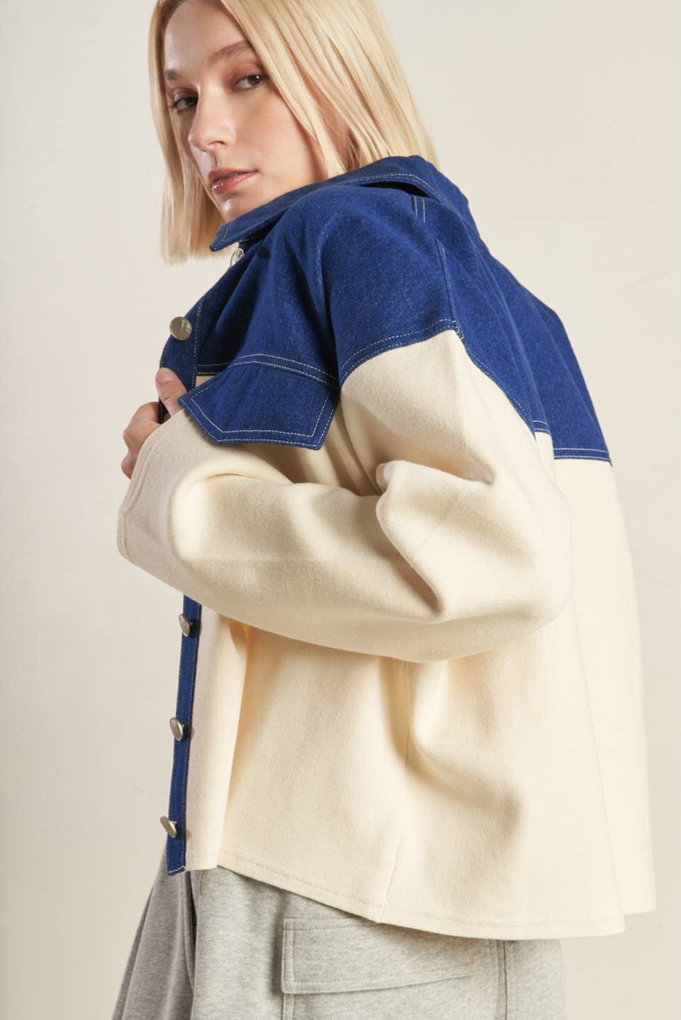 Sweet Harmony Denim Combo Jacket