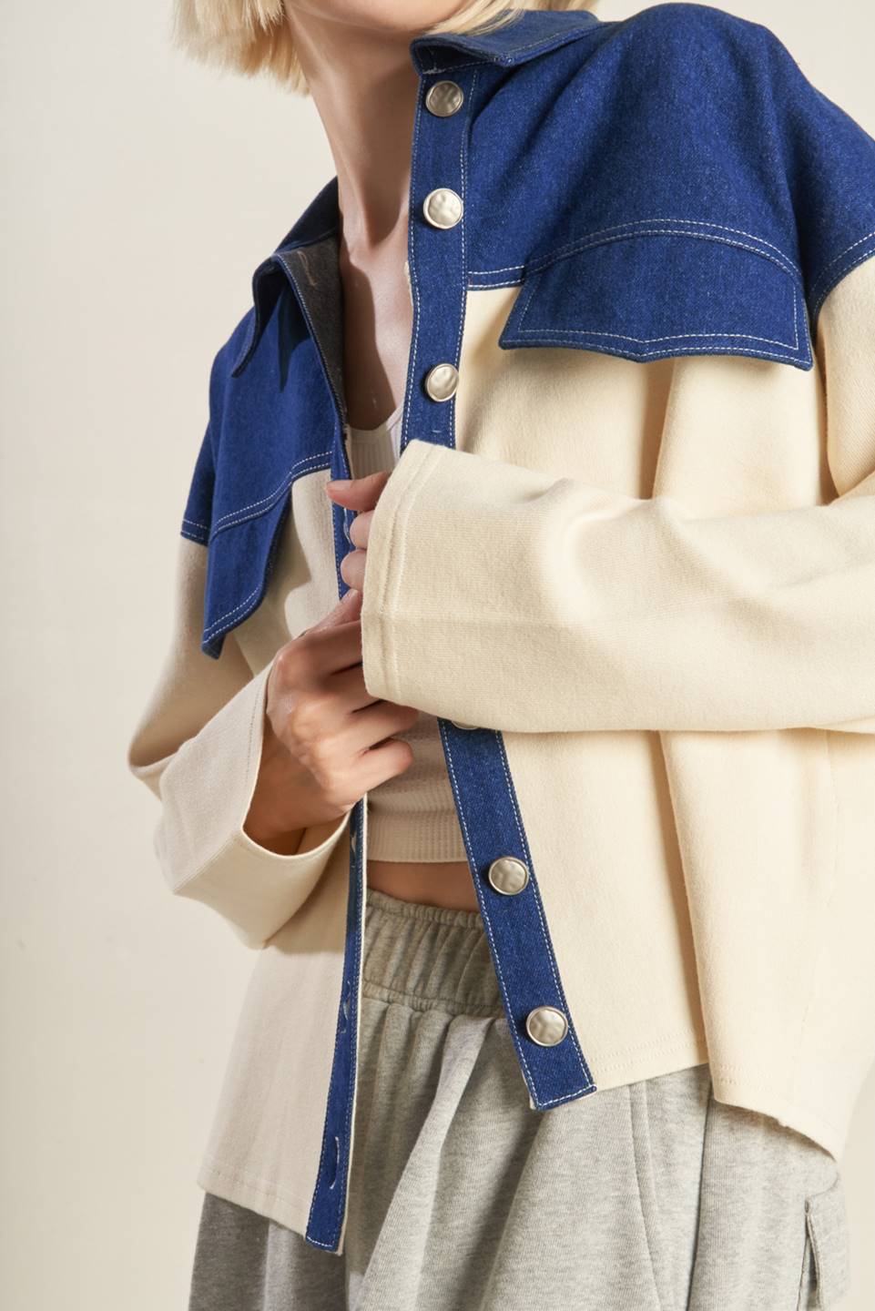 Sweet Harmony Denim Combo Jacket
