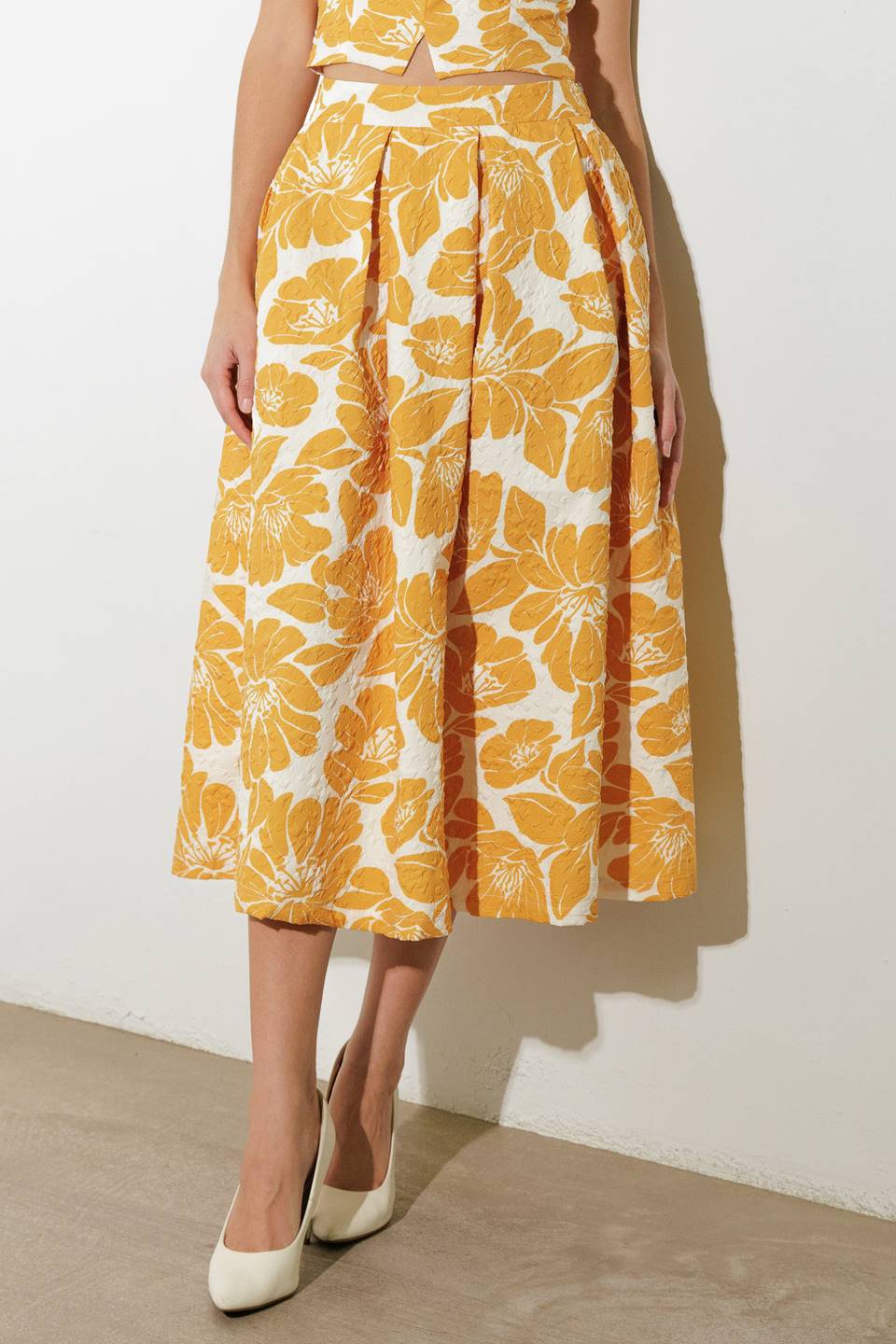 Plain Optimism Woven Midi Skirt