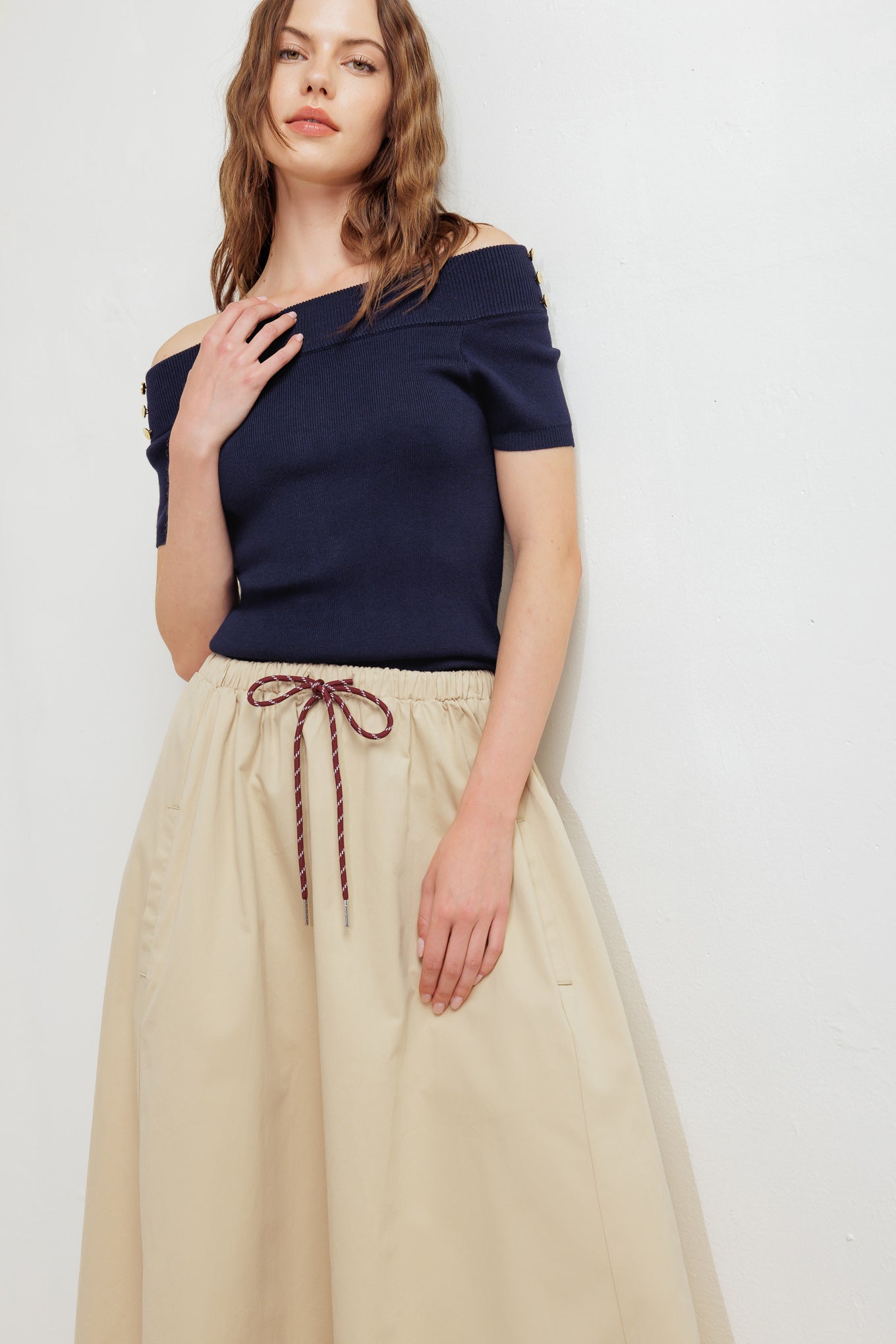 Weekend Parisian Woven Midi Skirt