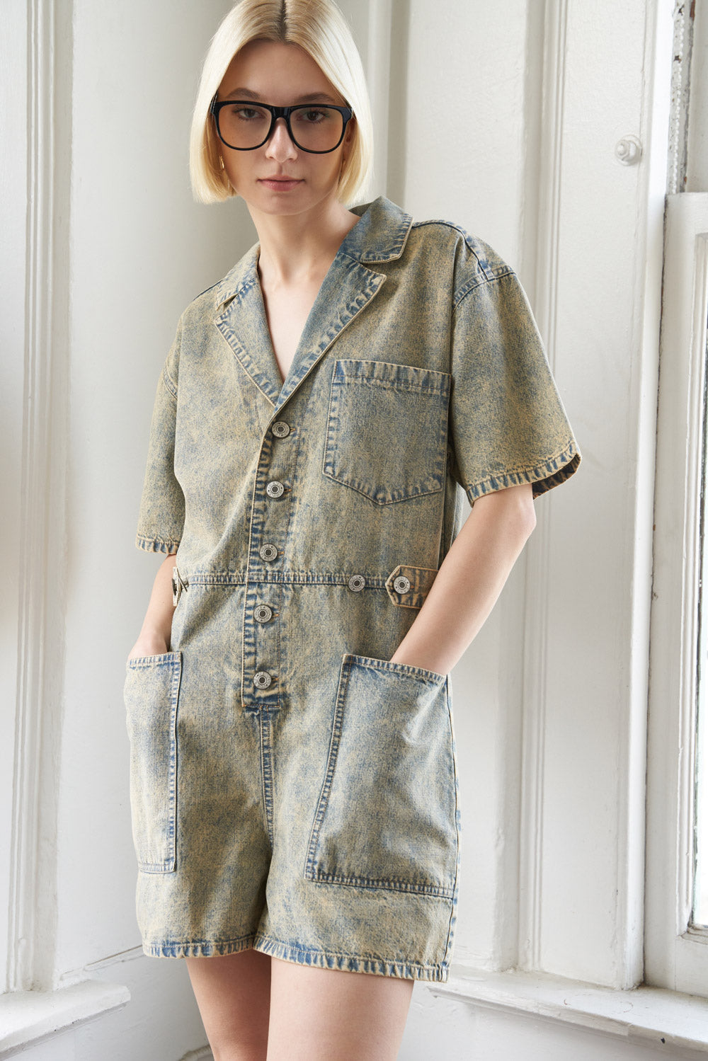 Day In The Life Denim Romper