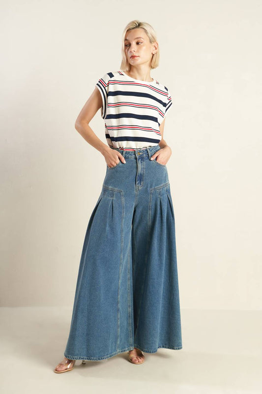 Effortless Edge Denim Pants