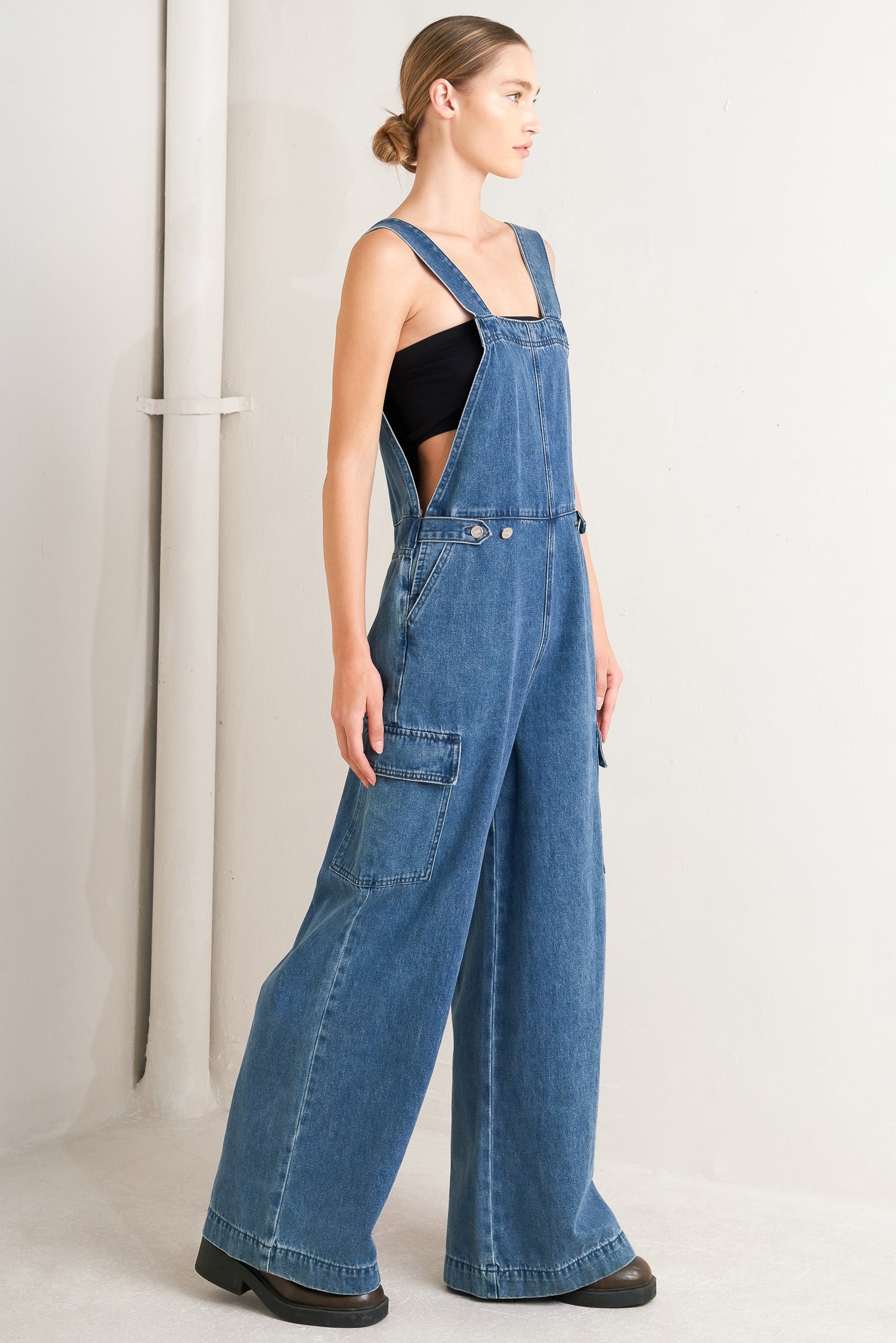 Let Me Talk Denim Overalls