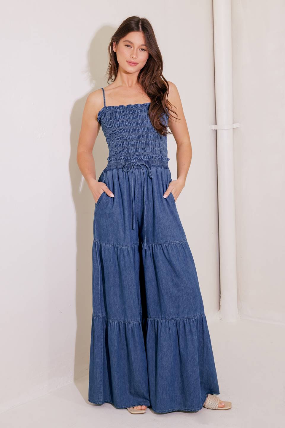 Feeling Free Indigo Denim Jumpsuit