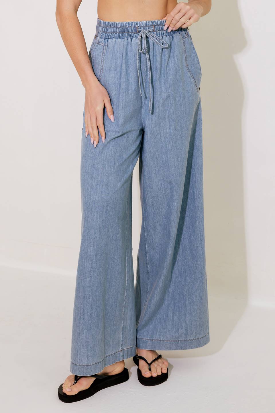 Riverside Sipping Chambray Pants