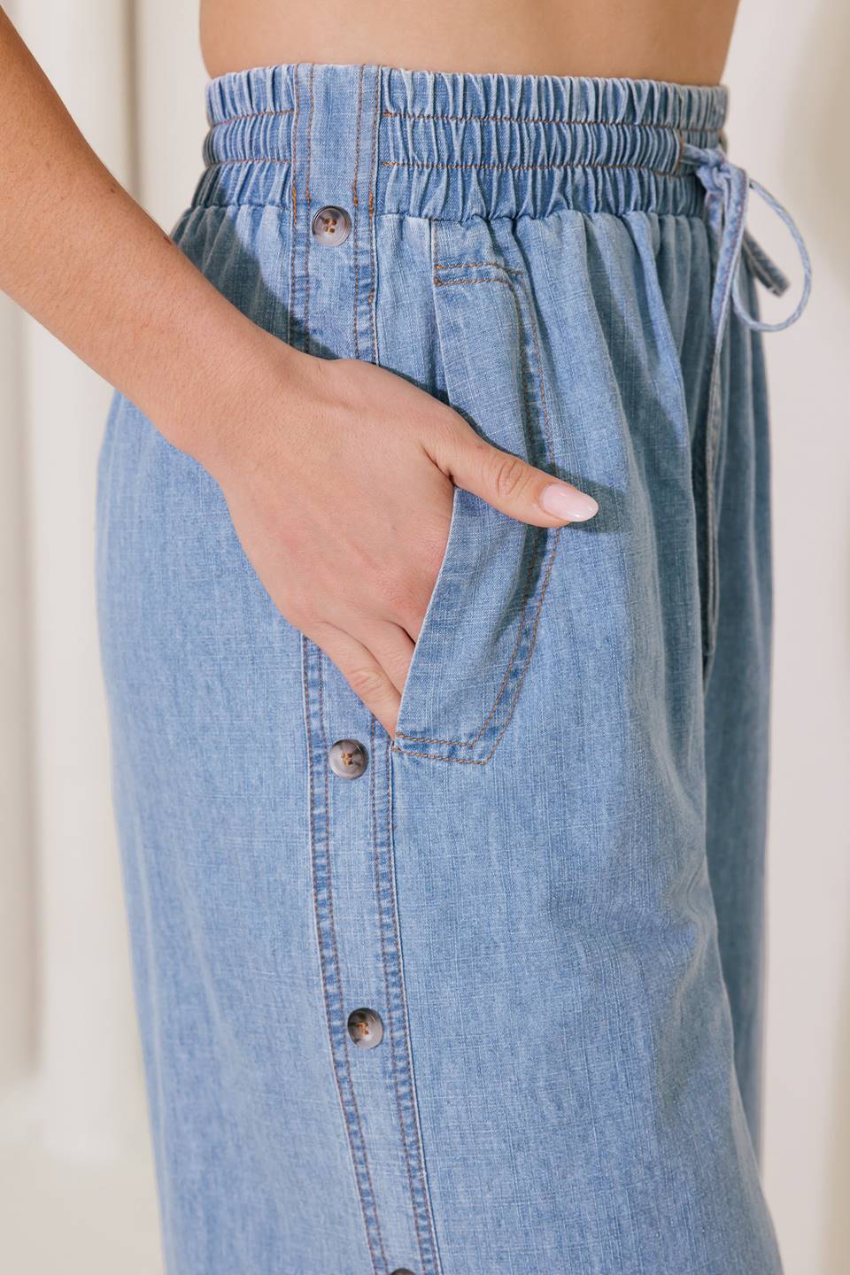 Riverside Sipping Chambray Pants