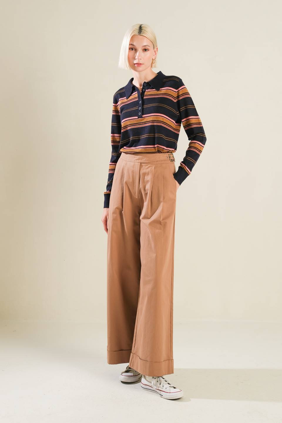 Call It Fate Sweater Polo Top