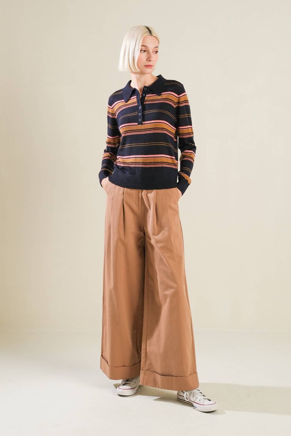 Call It Fate Sweater Polo Top