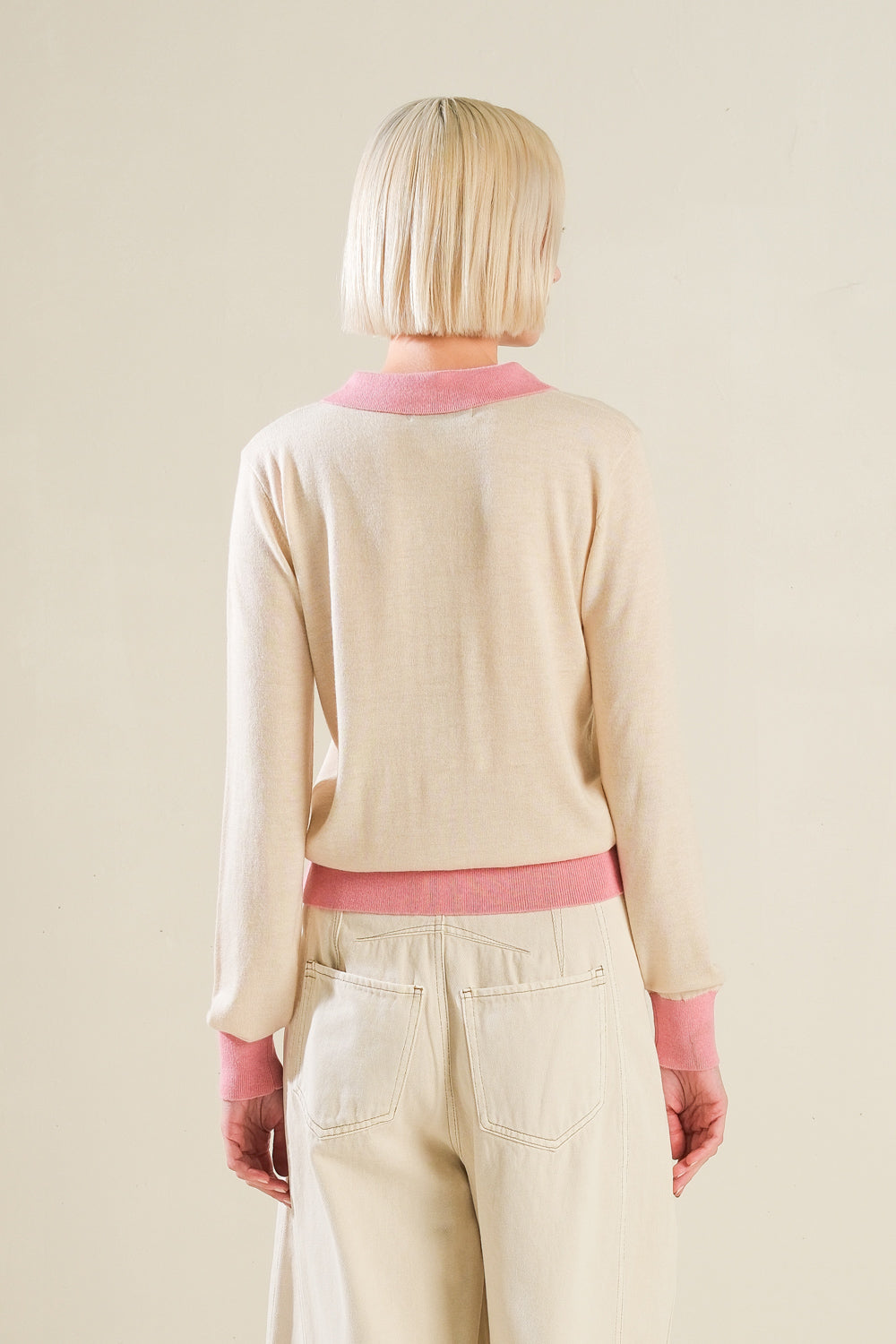 Hidden Reflections Sweater Polo Top