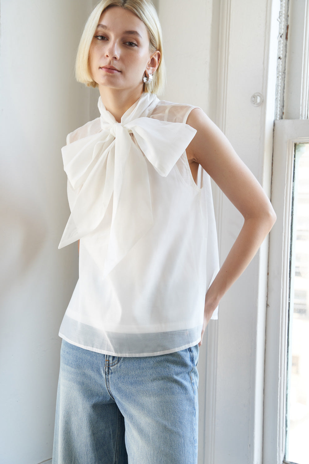 Shine for Us Organza Top