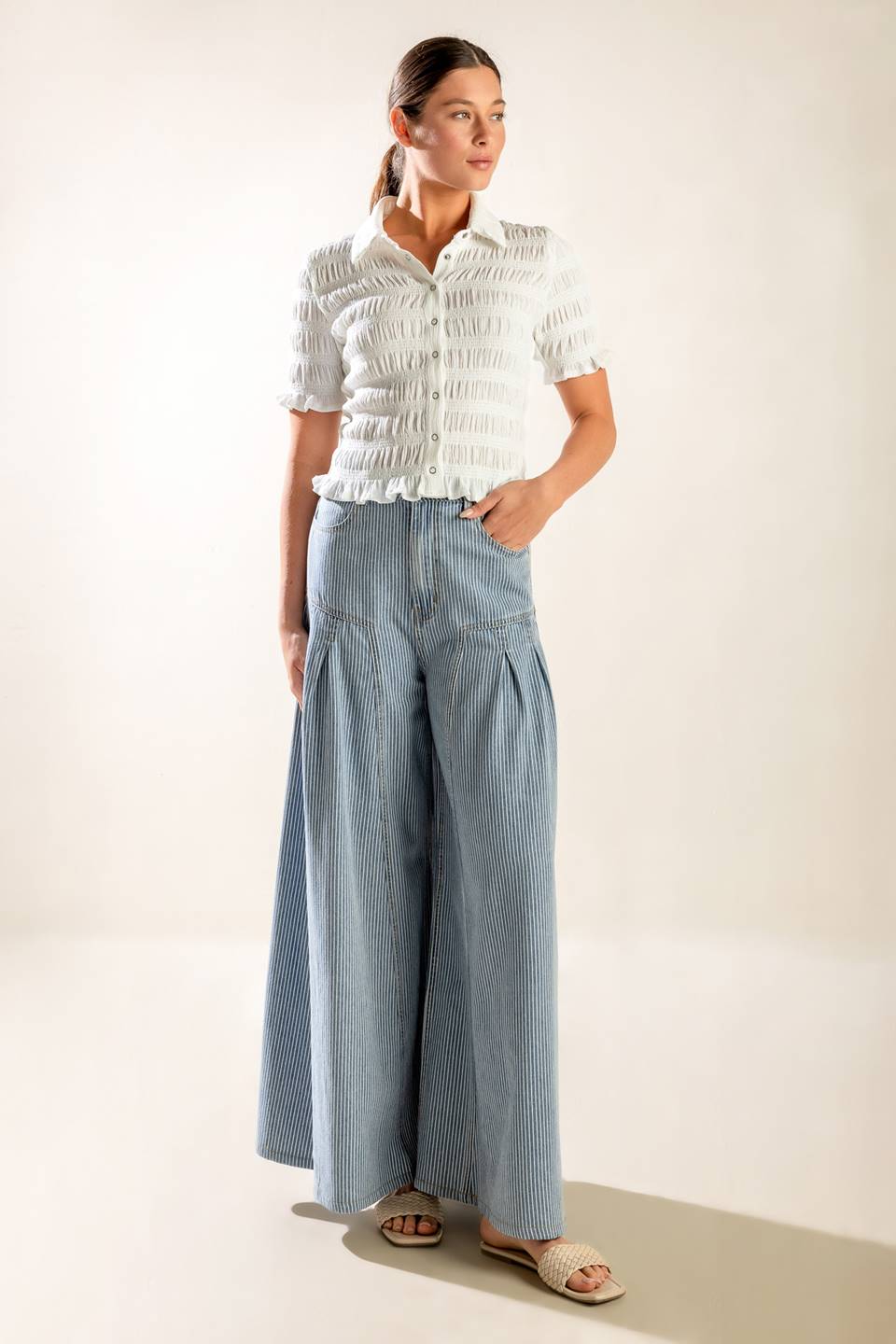 Picnic at Sunset Woven Top