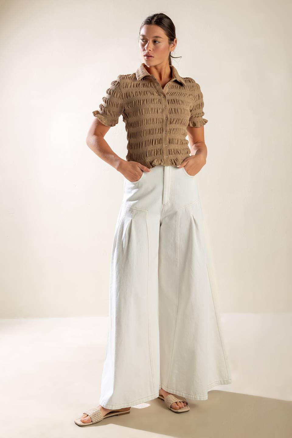 Picnic at Sunset Woven Top