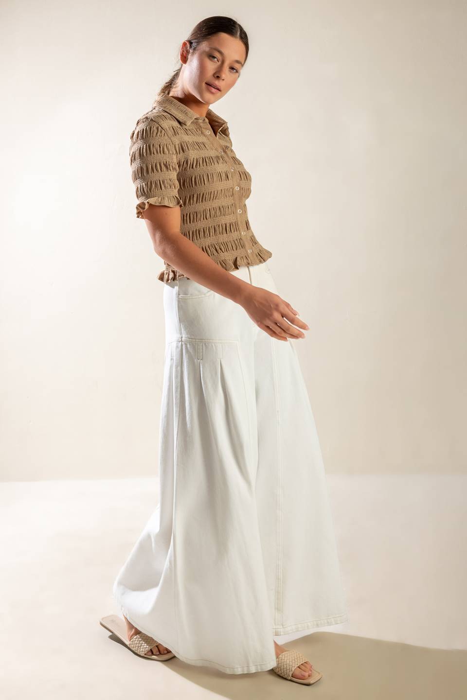 Picnic at Sunset Woven Top