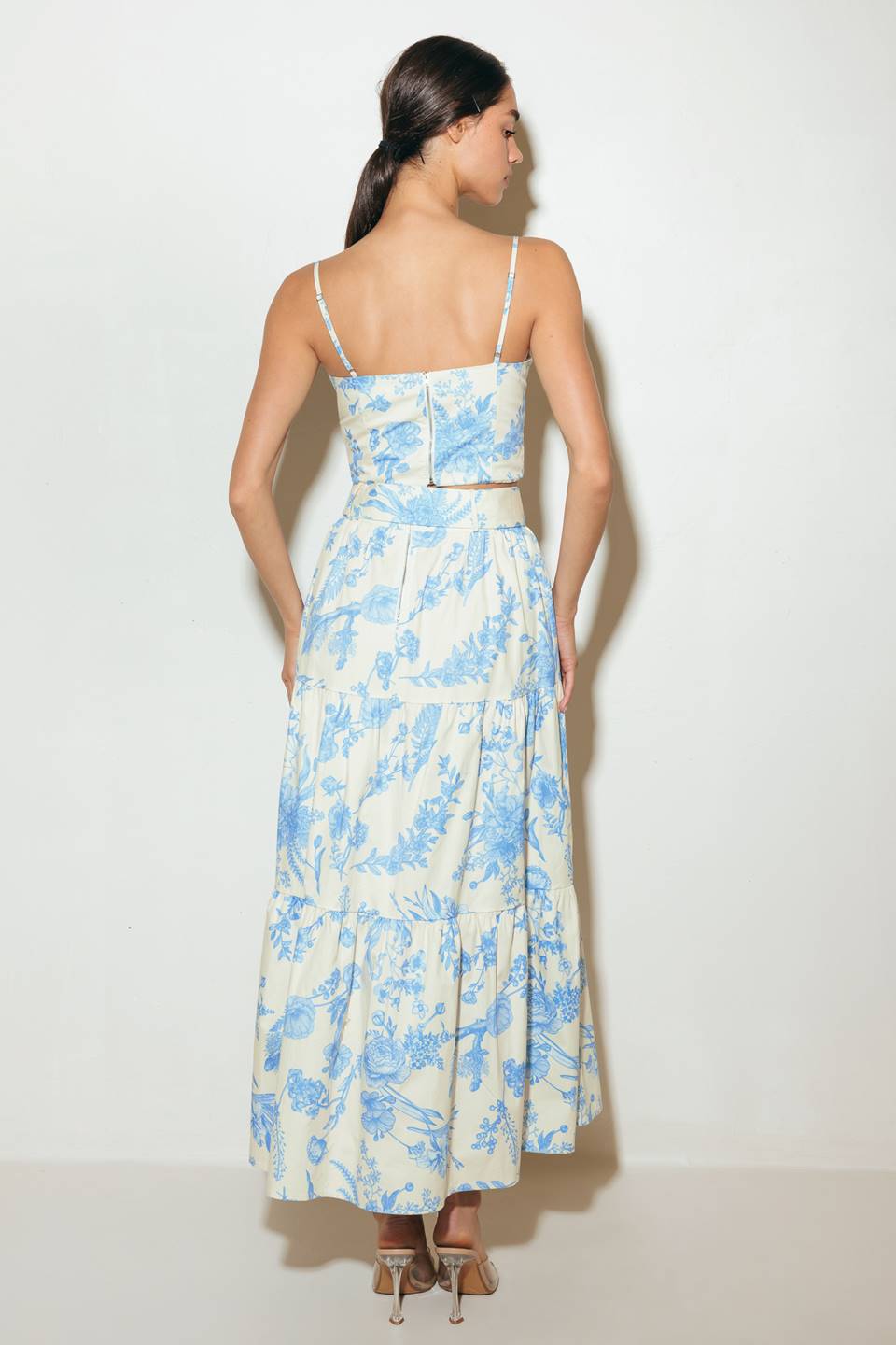 Urban Charm Woven Cami Top and Skirt Set