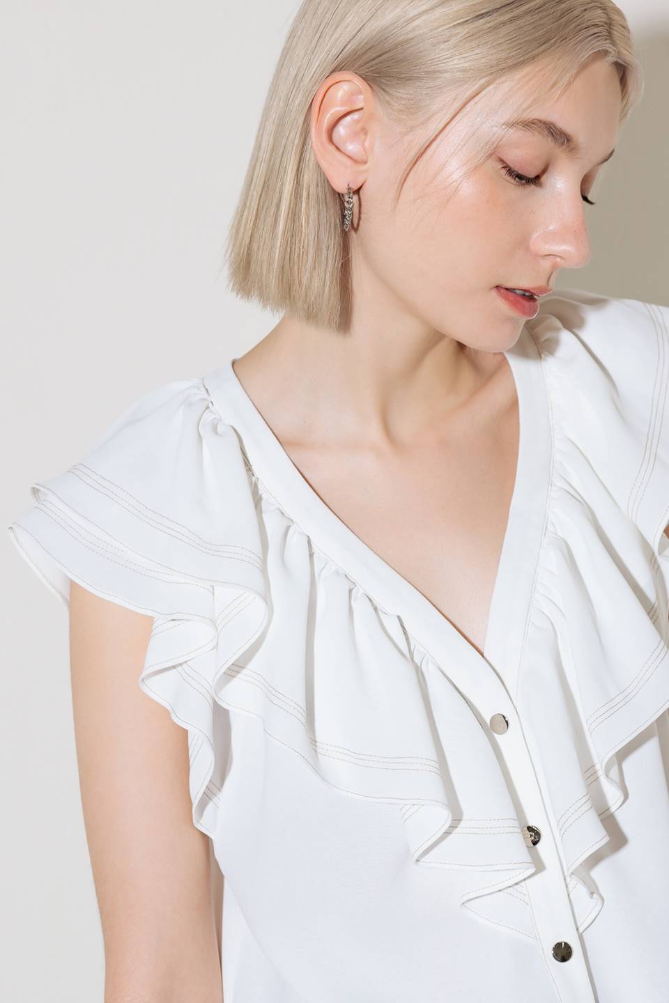 Made for Romance Off White Woven Top