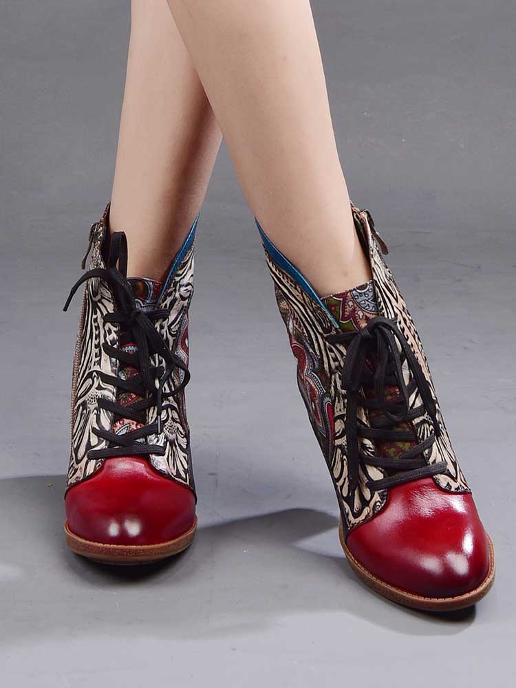 Dalia Leather Bohemian Ankle Boots