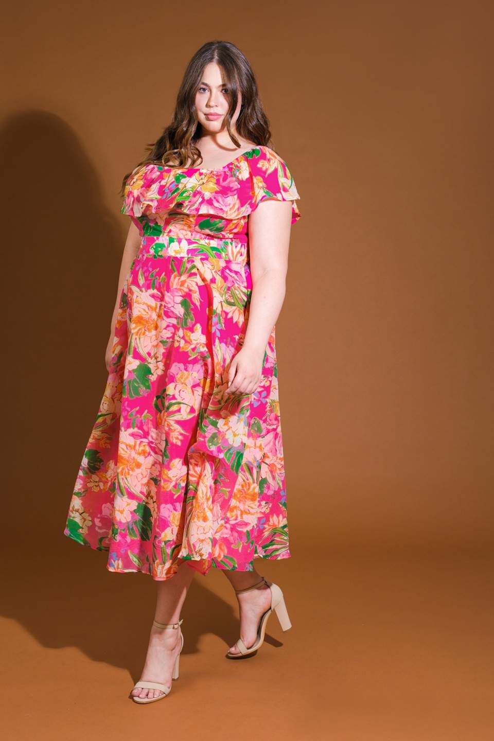 Happiest Here Woven Midi Dress