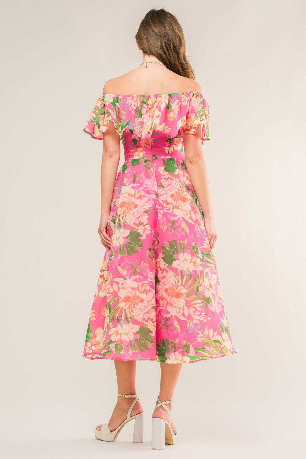 Happiest Here Woven Midi Dress