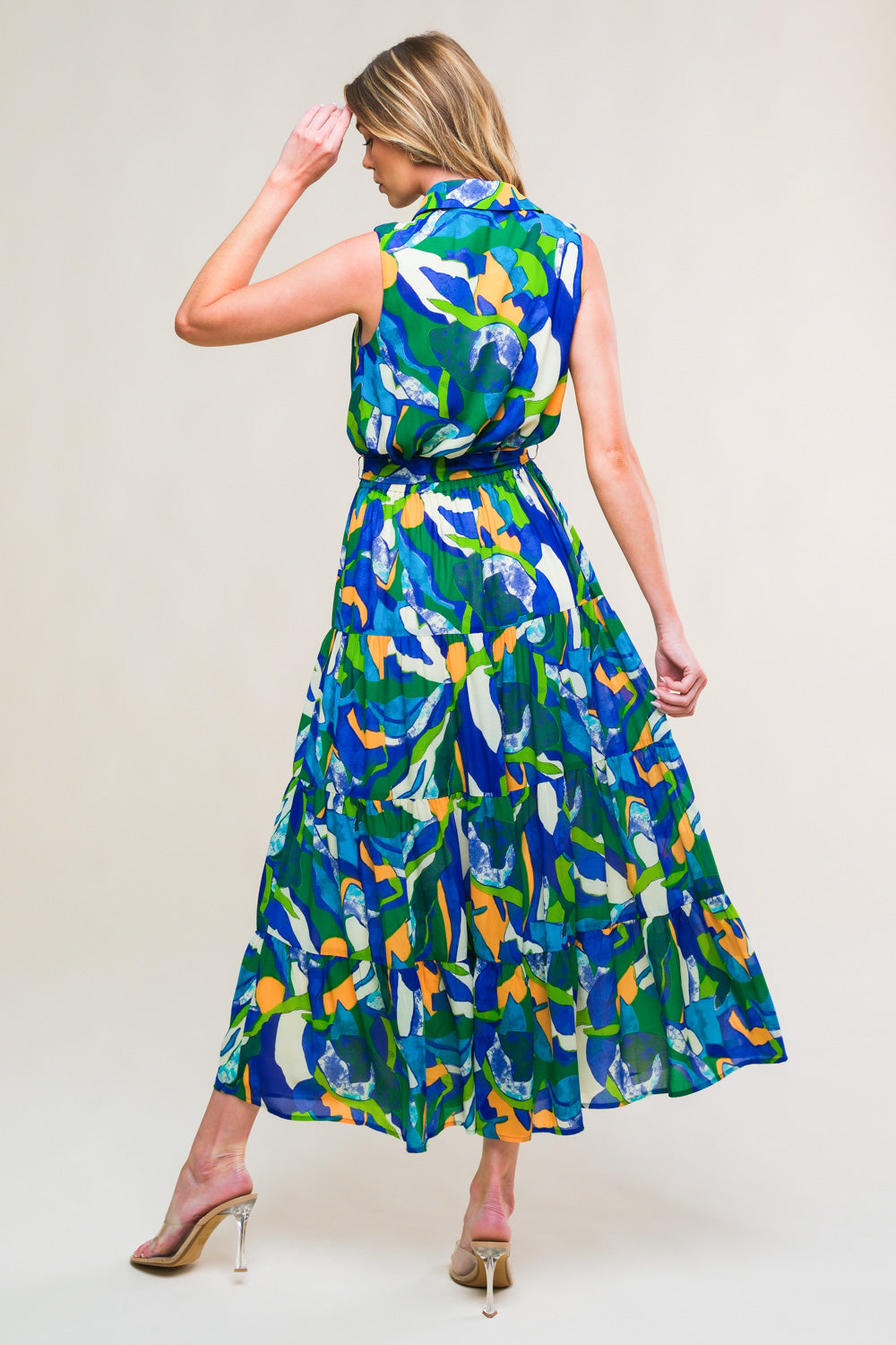 Pristine Chicness Woven Midi Dress