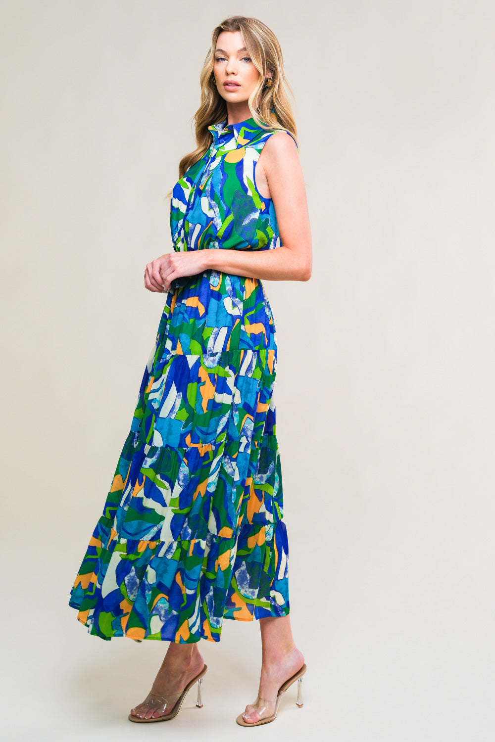 Pristine Chicness Woven Midi Dress