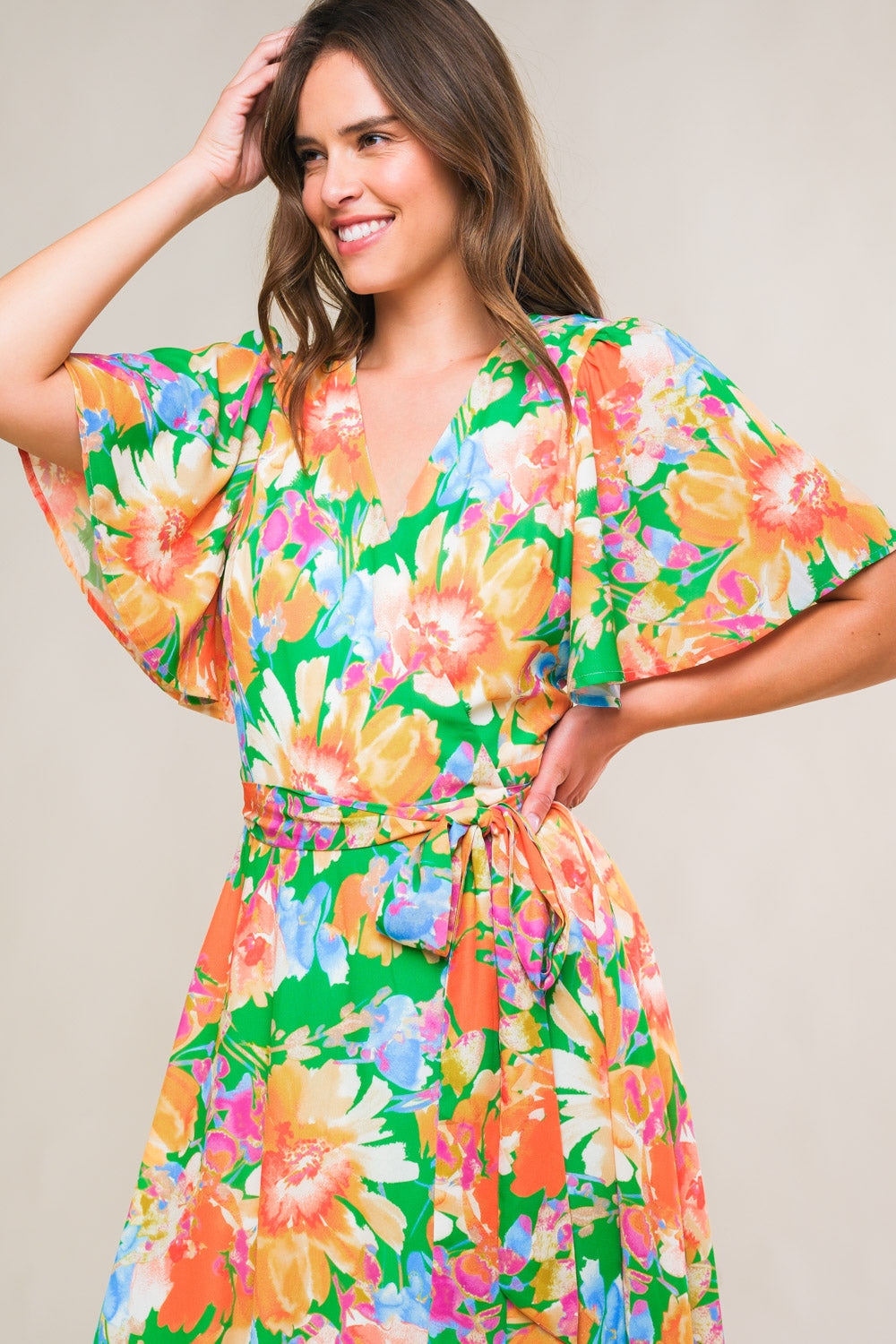 Effervescent Love True Wrap Midi Dress