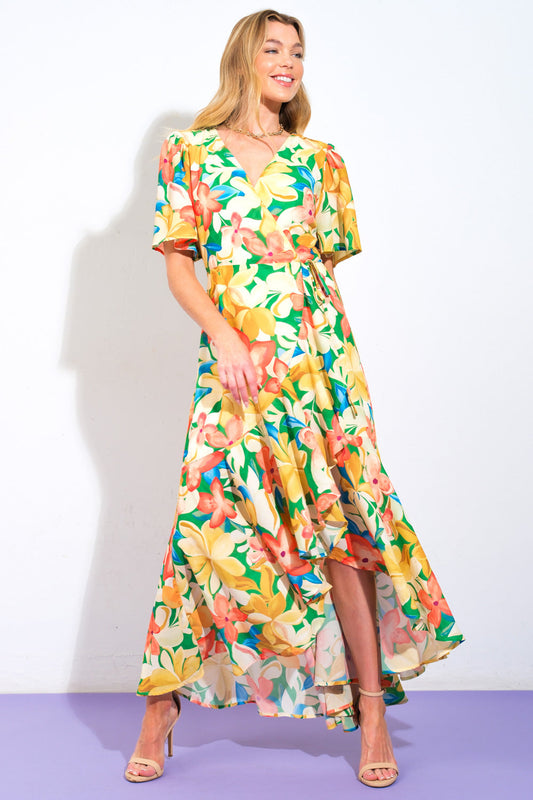 Elaborate Charm Woven Hi-lo Dress