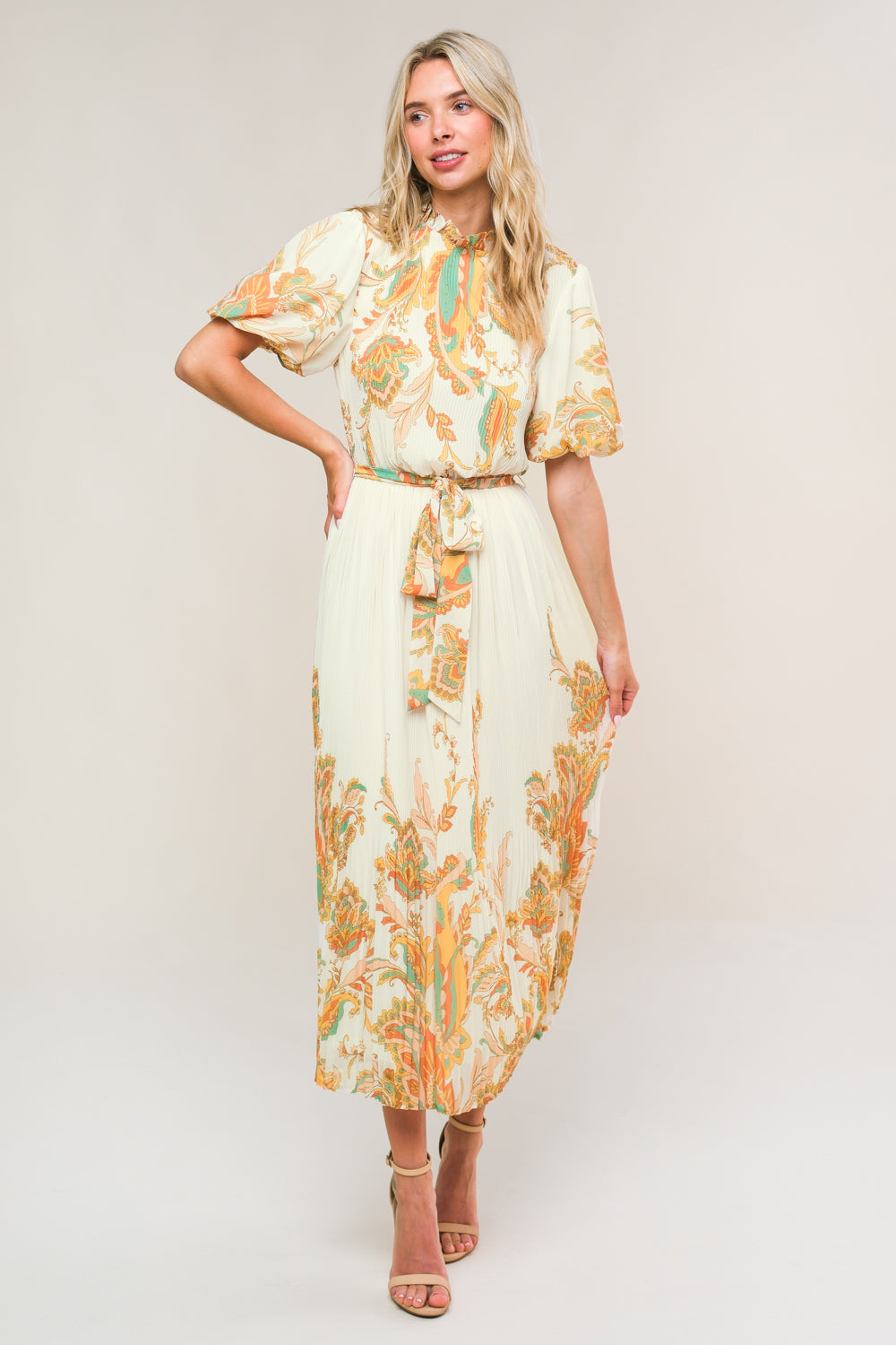 Enchanted To Meet Woven Midi Dress