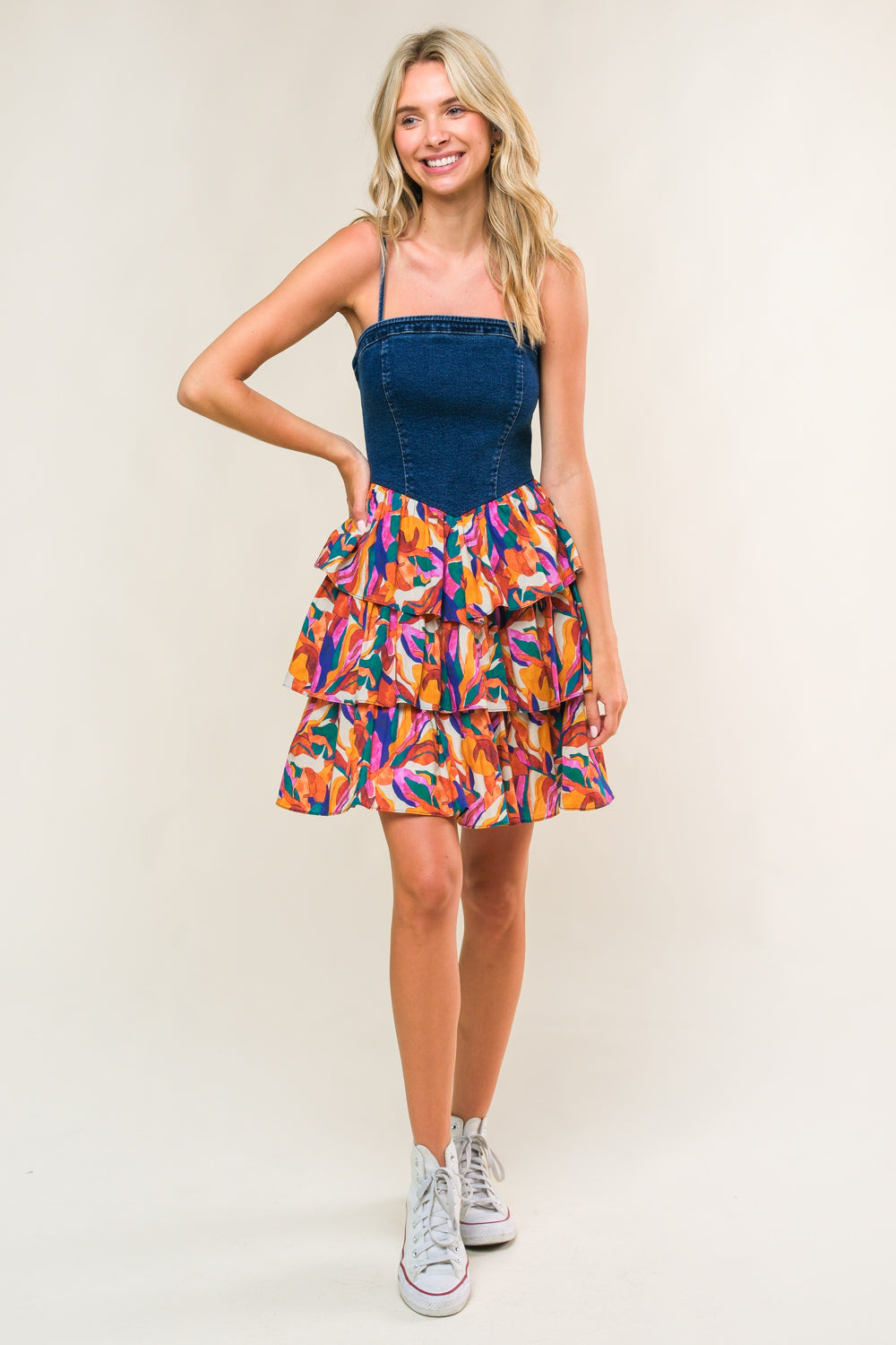Laced In Love Woven Mini Dress