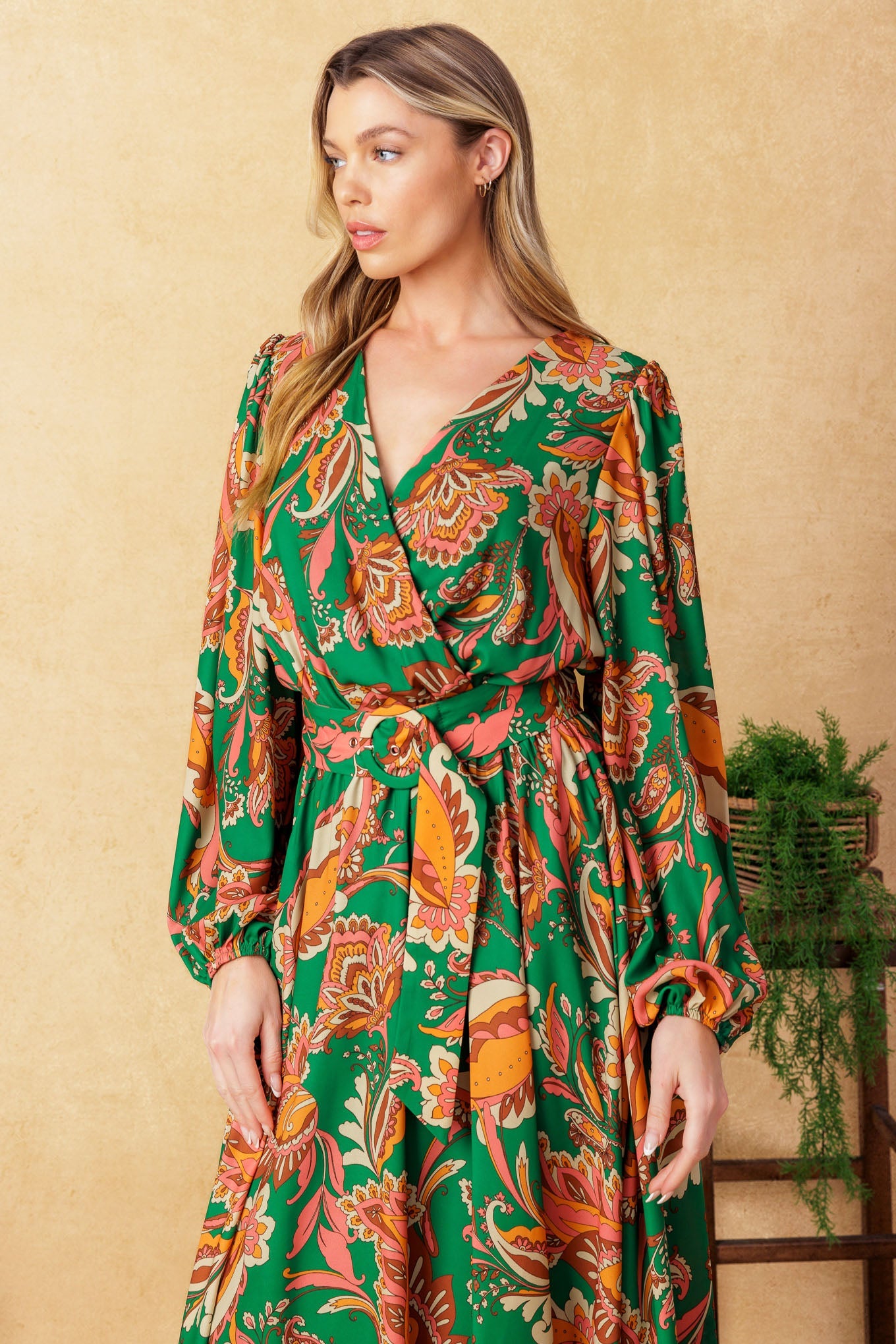 Sunnyside Florals Woven Midi Dress