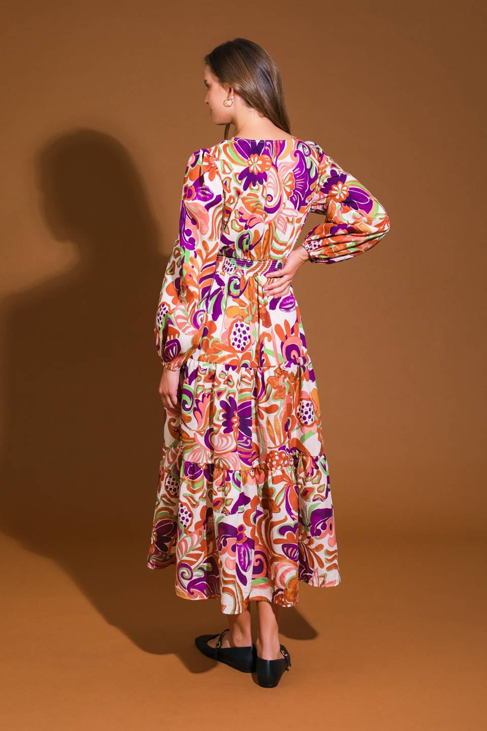 Sunset Glow Collection Woven Midi Dress