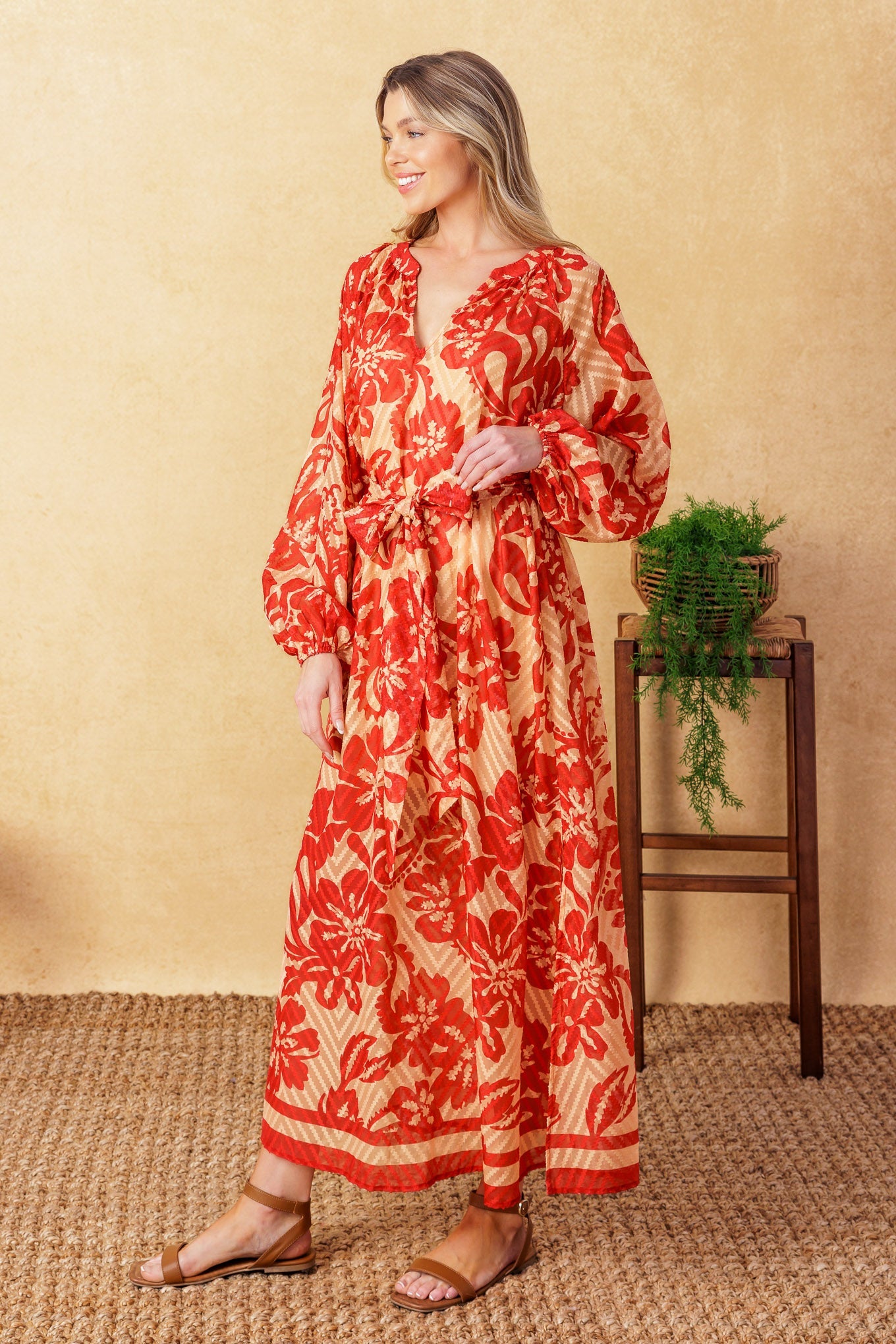 Back In Action Woven Midi Dress