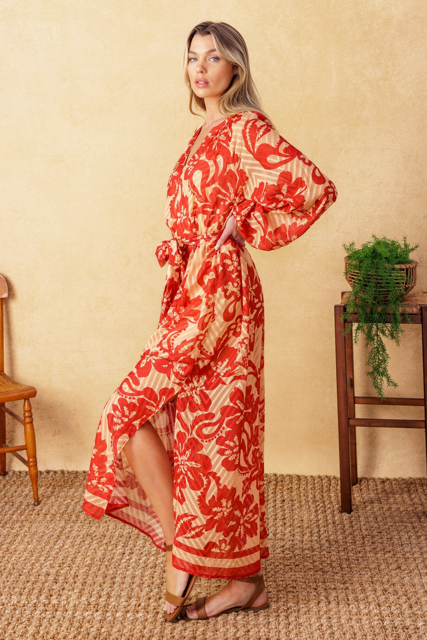 Back In Action Woven Midi Dress