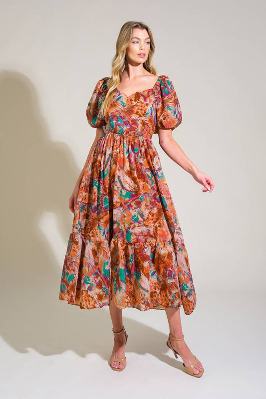 Bring Us Back Woven Midi Dress